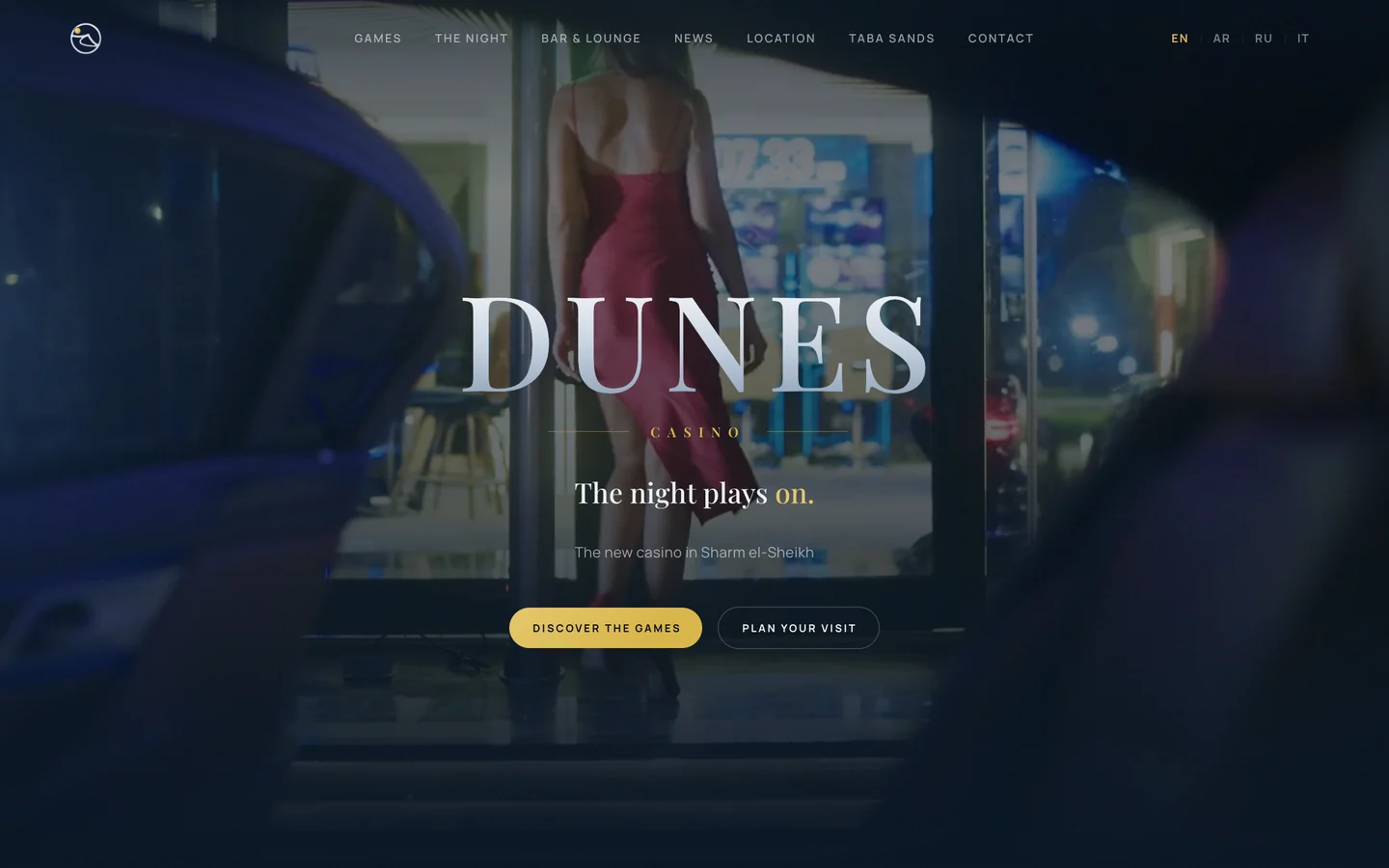 Dunes Casino, le site, aperçu du site